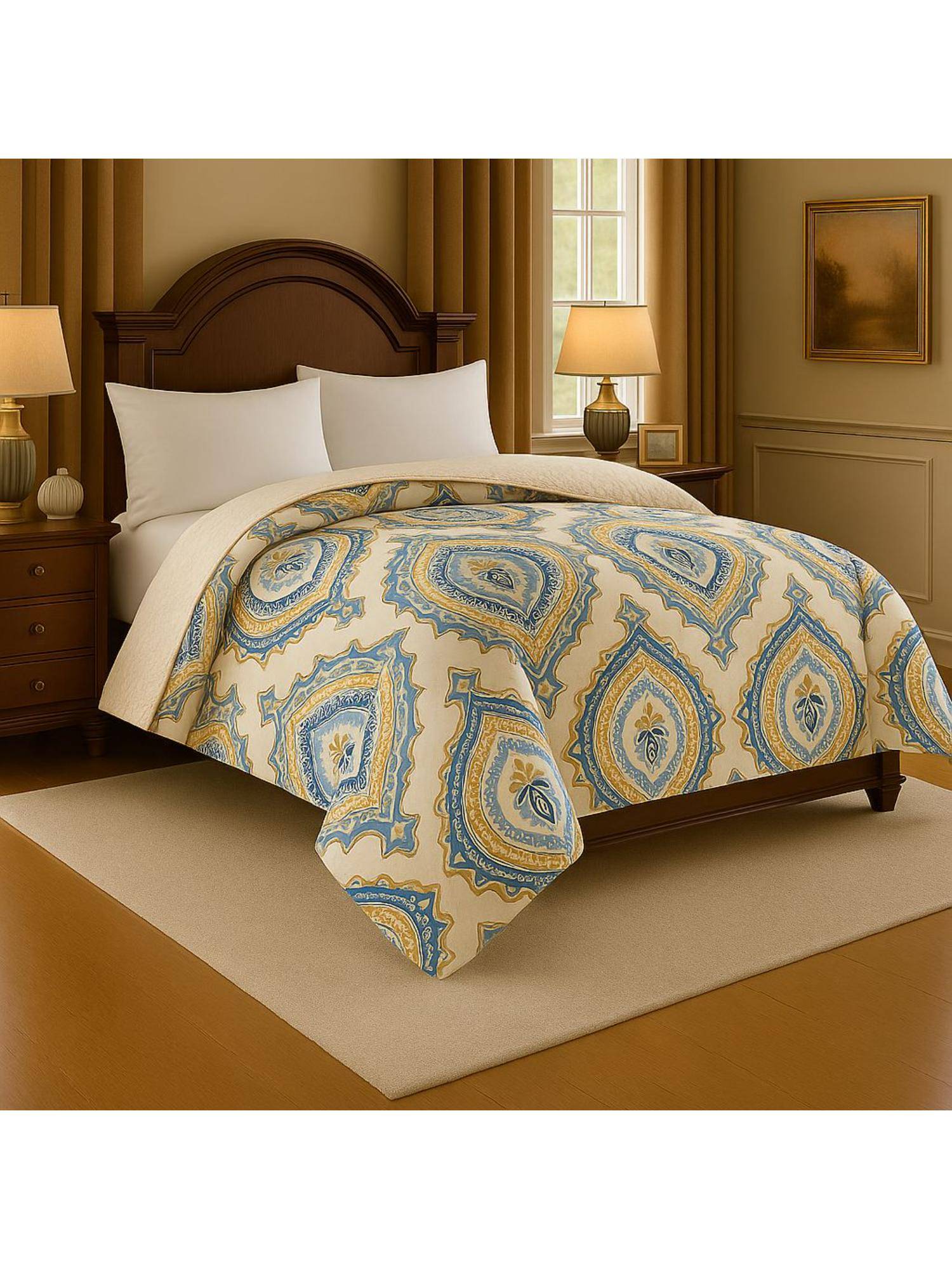 Signature Super Soft Double Bed All Weather AC Comforter - Blue