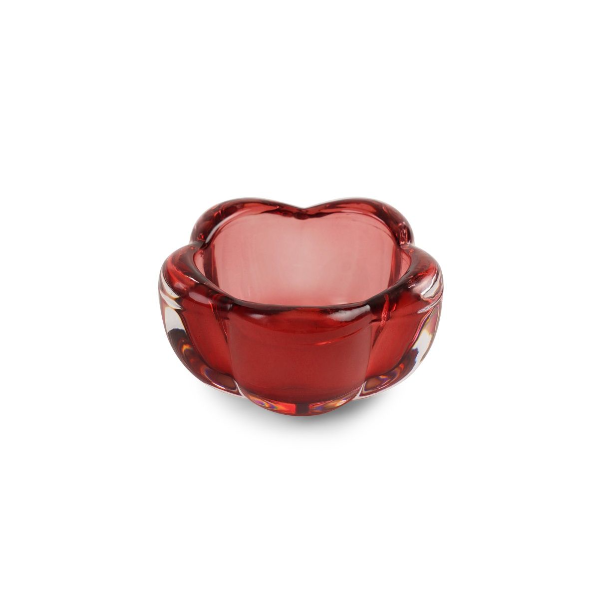 Buy Pure Home + Living Red Glass Flower Shaped Tealight Holders (Pack