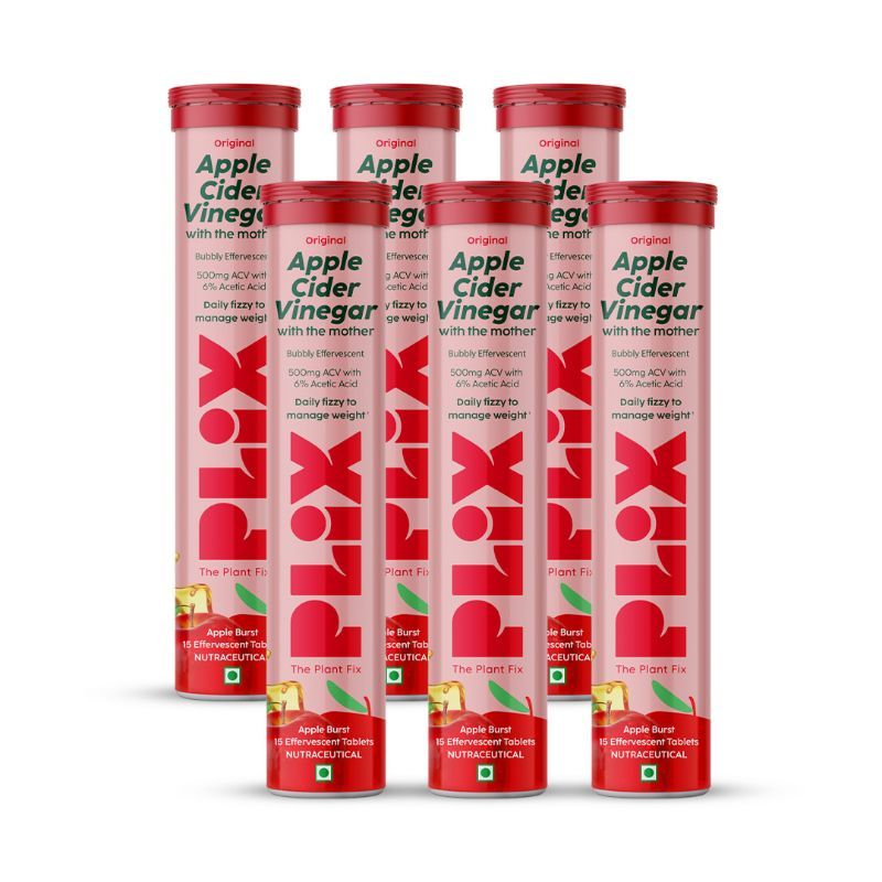 plix-apple-cider-vinegar-15-effervescent-tablet-with-mother-for-weight