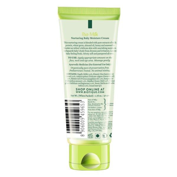 biotique bio milk nurturing baby moisture cream