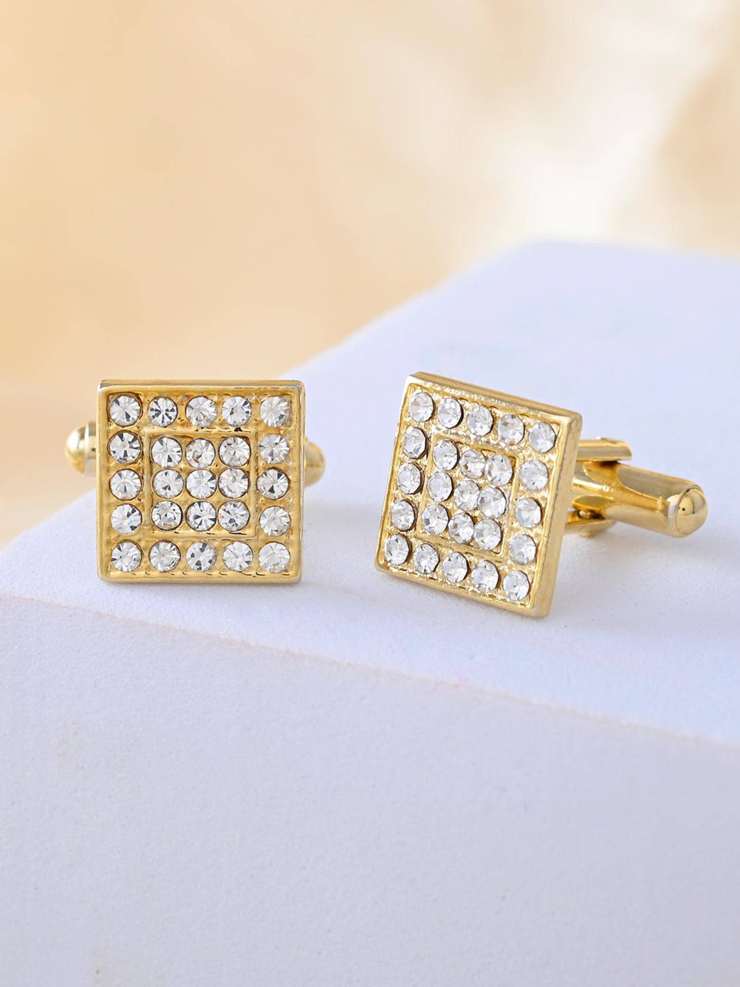 Voylla Gentleman'S Gold Mens Cufflinks