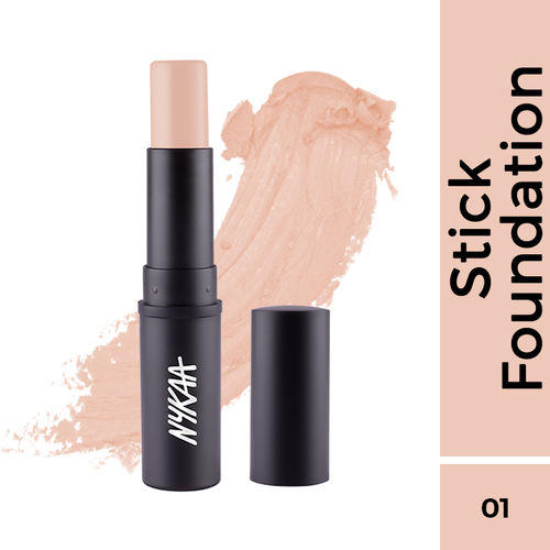 Nykaa SKINgenius Foundation Stick Conceal Contour Corrector Creamy  Bisque 01