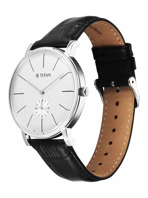 Buy Titan Black Strap Round Dial Watch for Men 90203SL01 M