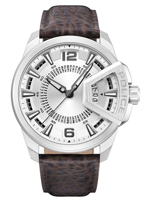 Buy Police Brown Strap Round Dial Watch for Men