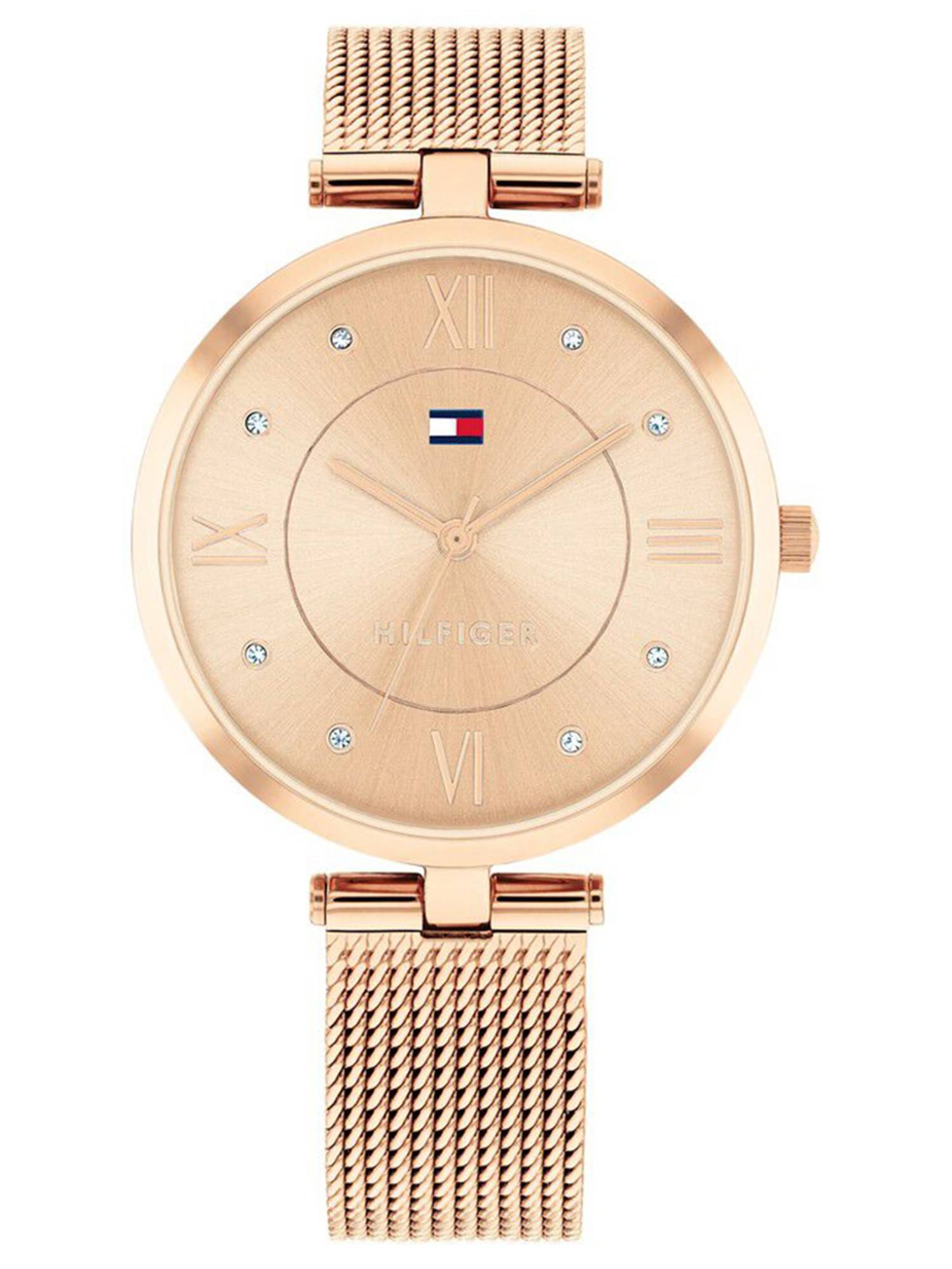 Buy Tommy Hilfiger Rose Gold Strap Round Dial Watch for Women ...