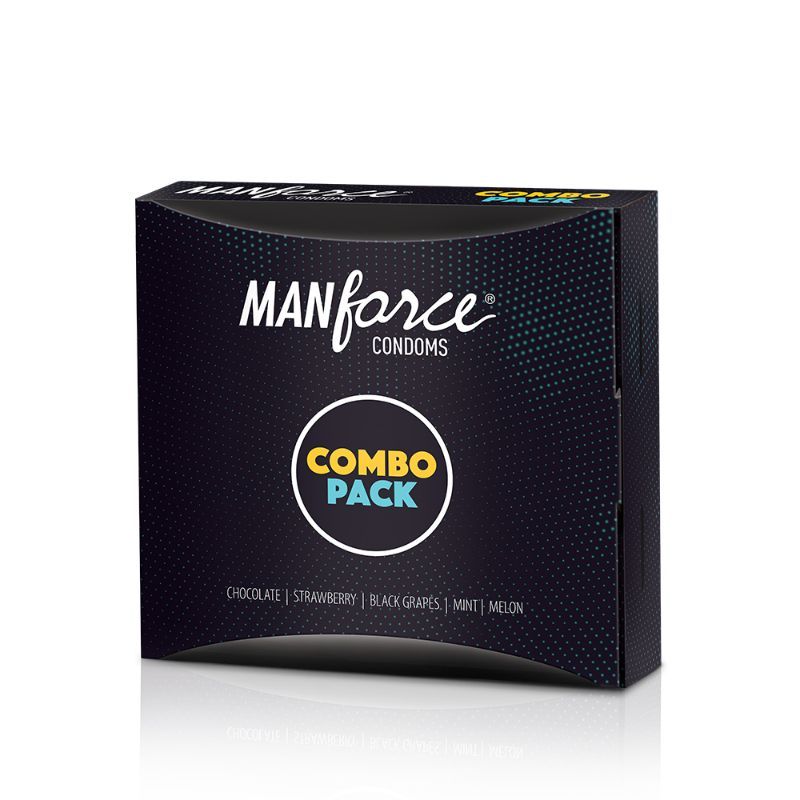Manforce Multi-Flavoured Wild Condoms Combo Pack (Grape- Mint- Strawberry- Chocolate & Melon)