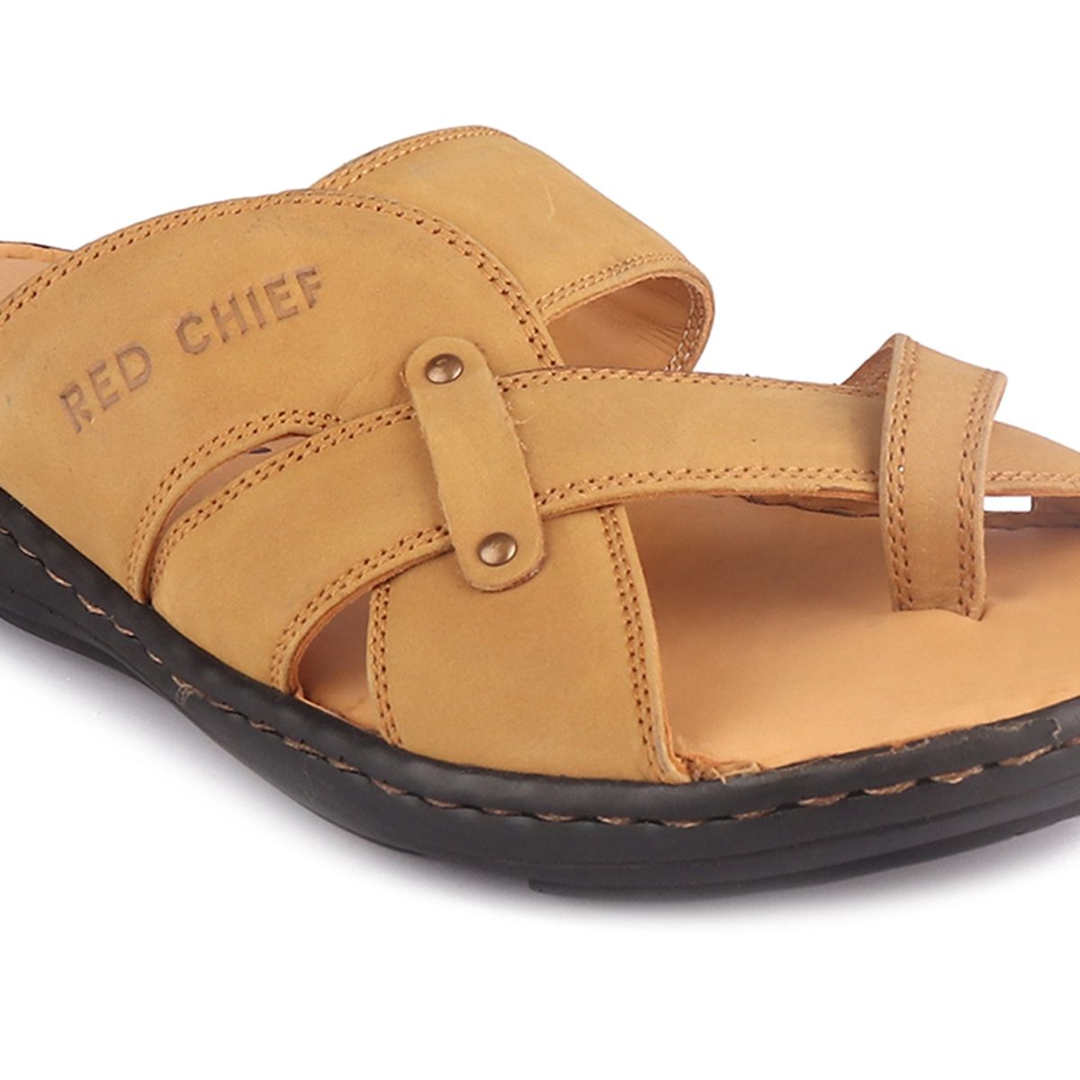 Red chief discount men's leather slippers