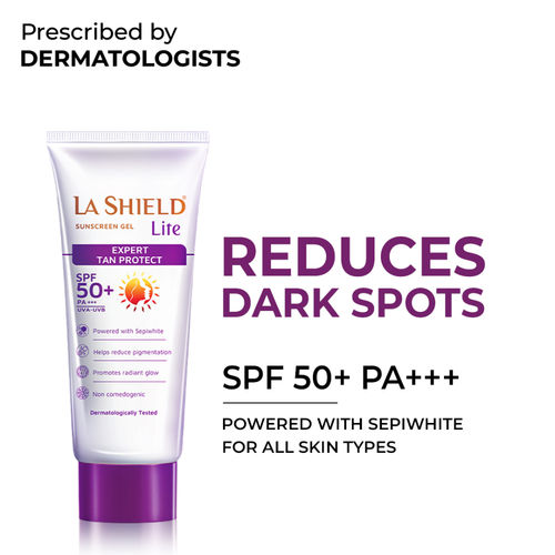 La Shield Lite SPF 50 PA+++ Mineral Sunscreen Gel Reduces Pigmentation & Dark Spots Oil-free