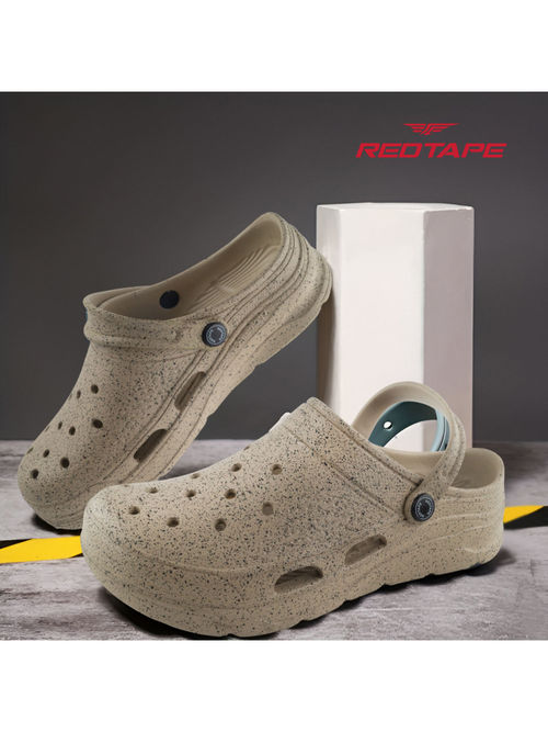 Red Tape Men EVA Comfort Clogs-Beige