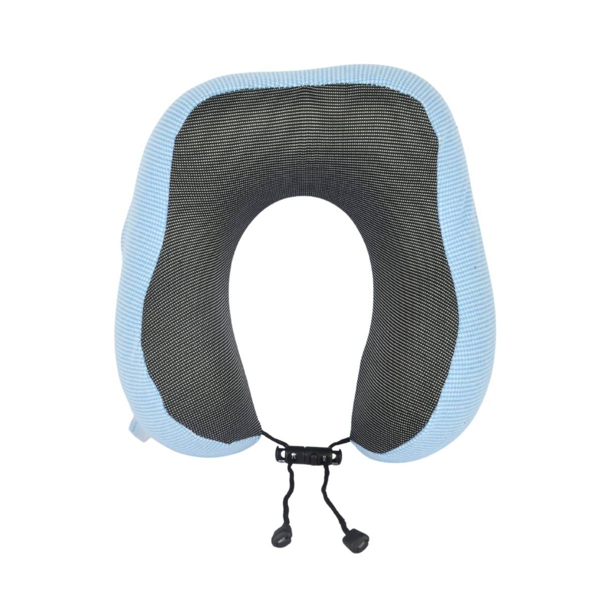 Premsons Cushy Travel Neck Pillow With 360-Degree Head Support Light Blue