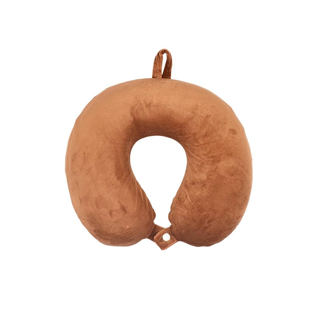 Premsons Cushy Travel Neck Pillow With 360-Degree Head Support Brown