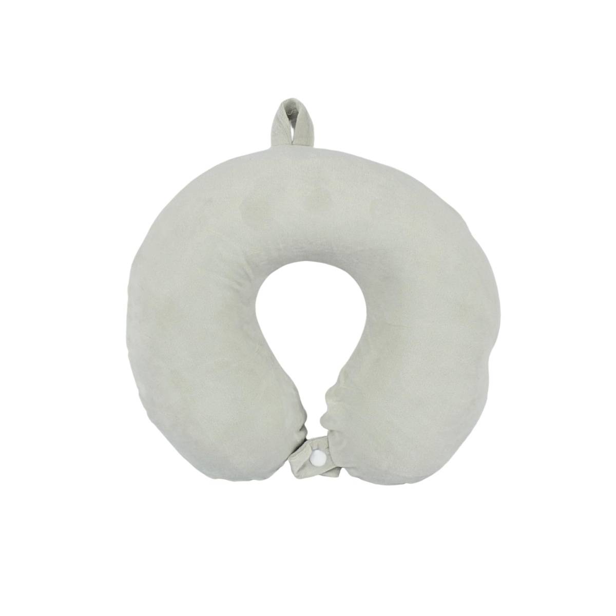 Premsons Cushy Travel Neck Pillow With 360-Degree Head Support Light Grey