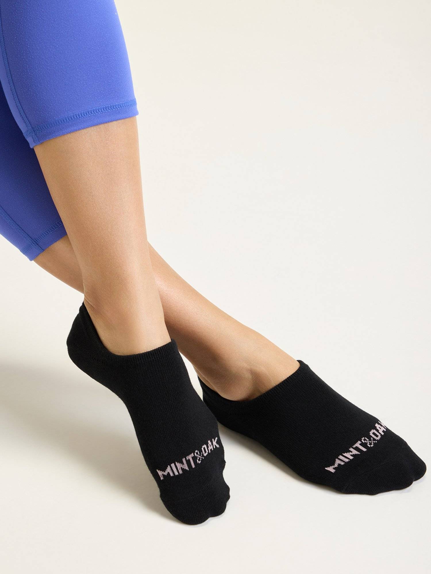 Mint & Oak Sneaker No Show Socks For Women - Black