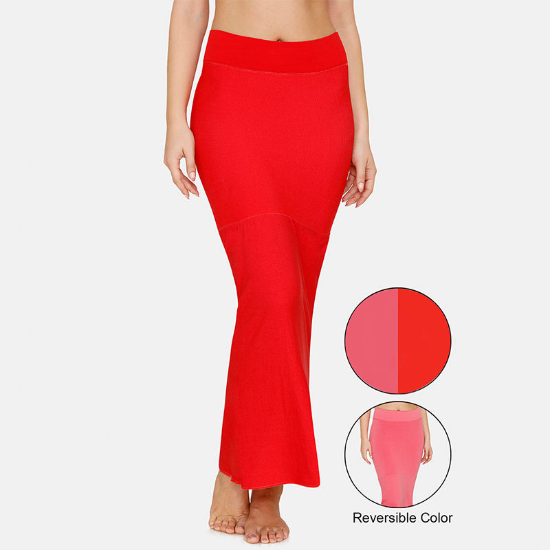 Medium Control Mermaid Flared Saree Shapewear – Red