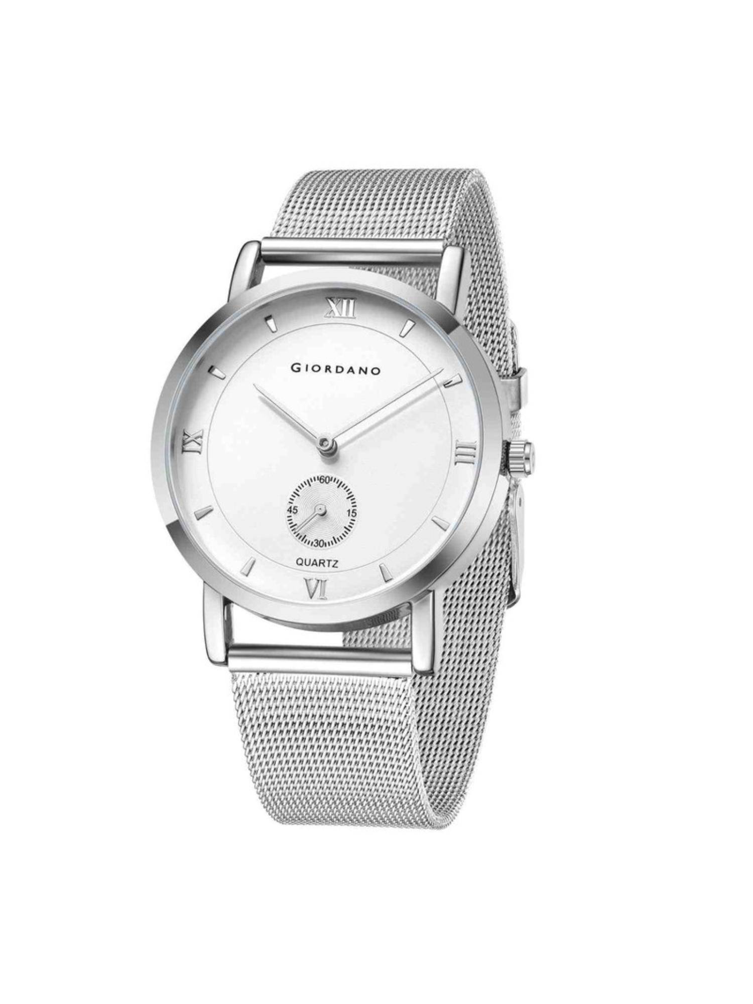 Giordano Men Roman Markers White Analog Watch - GZ-50186 (M)