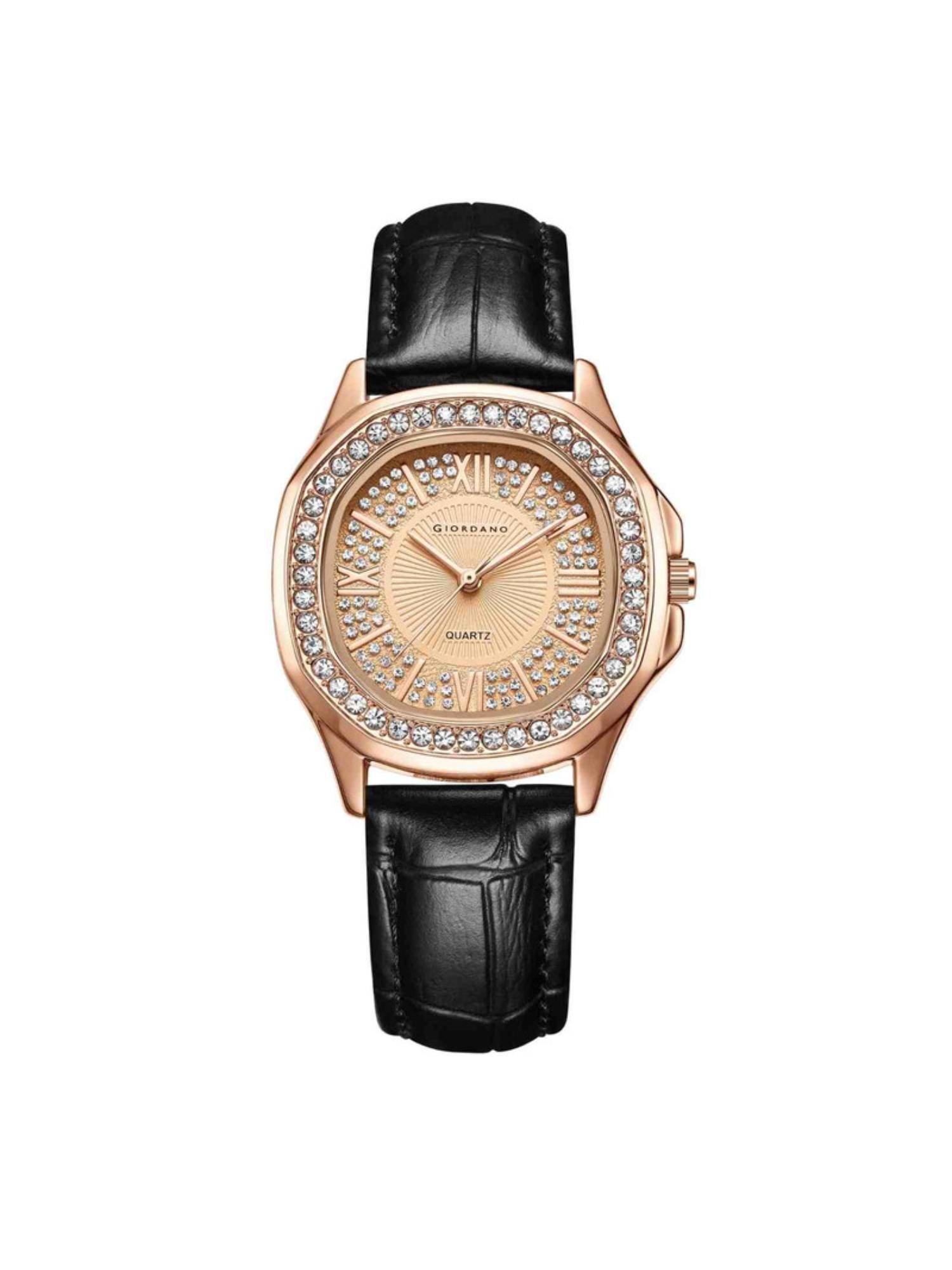 Giordano Women Sparkling Roman Dial Rose Gold Analog Watch - GZ-60141 (M)