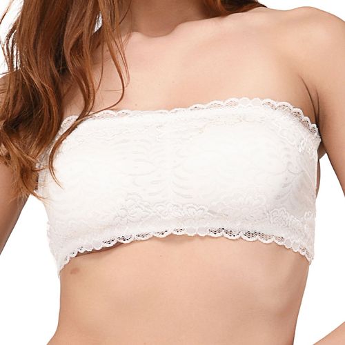 Buy Fashion Forms Women's Lace Backless Strapless Bra, White, C at