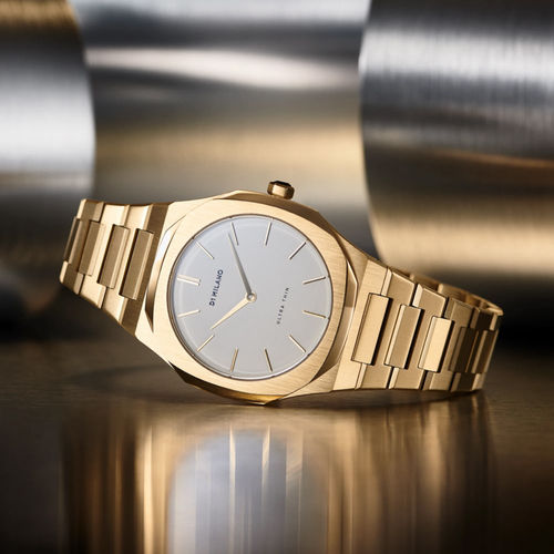 D1 Milano Yellow Gold Dial Watches For Men Utbl03