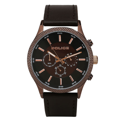 Police PL15002JBBN12 Brown Dial Analog Watch For Men