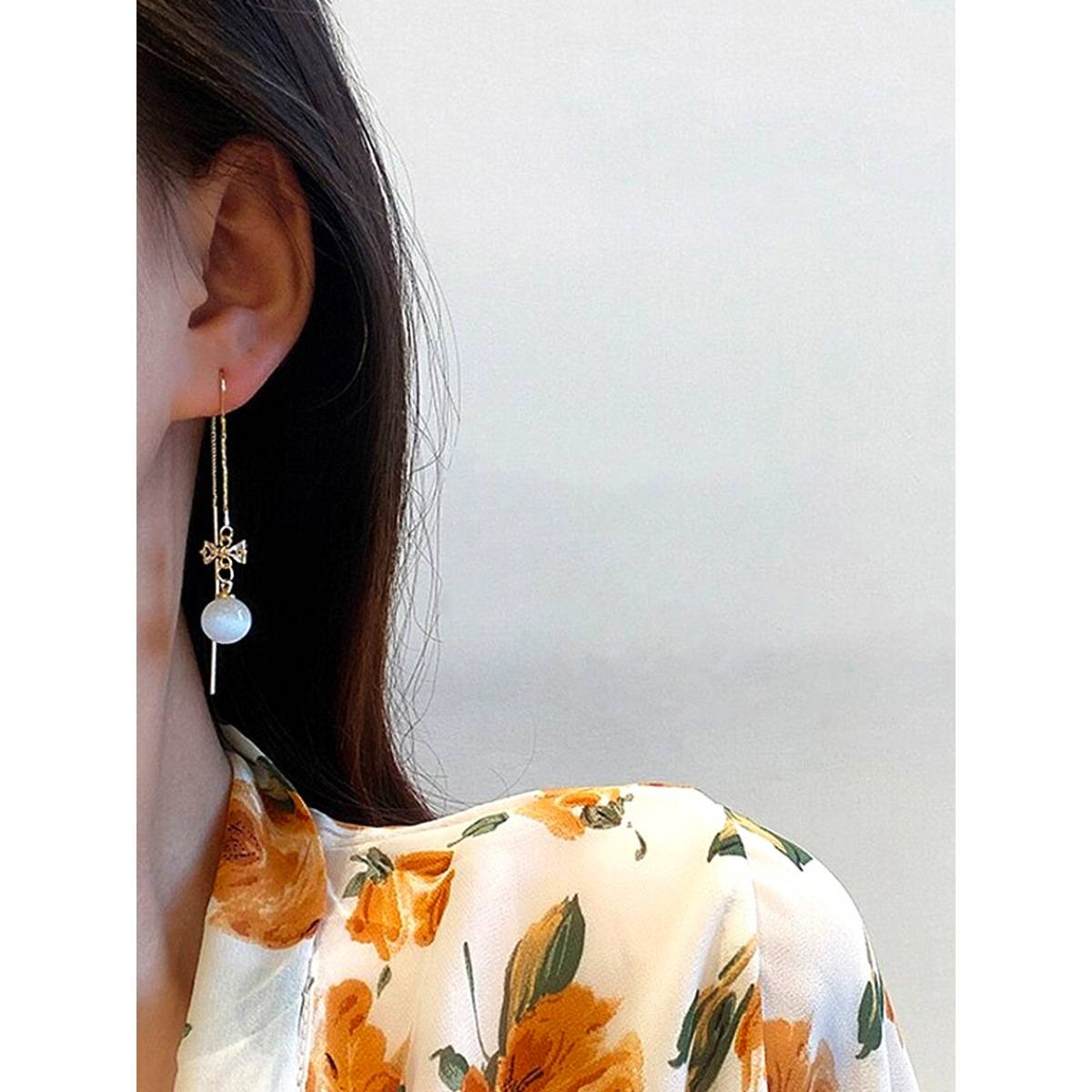 Yellow Chimes Gold Tone Butterfly Shape Drop Earrings