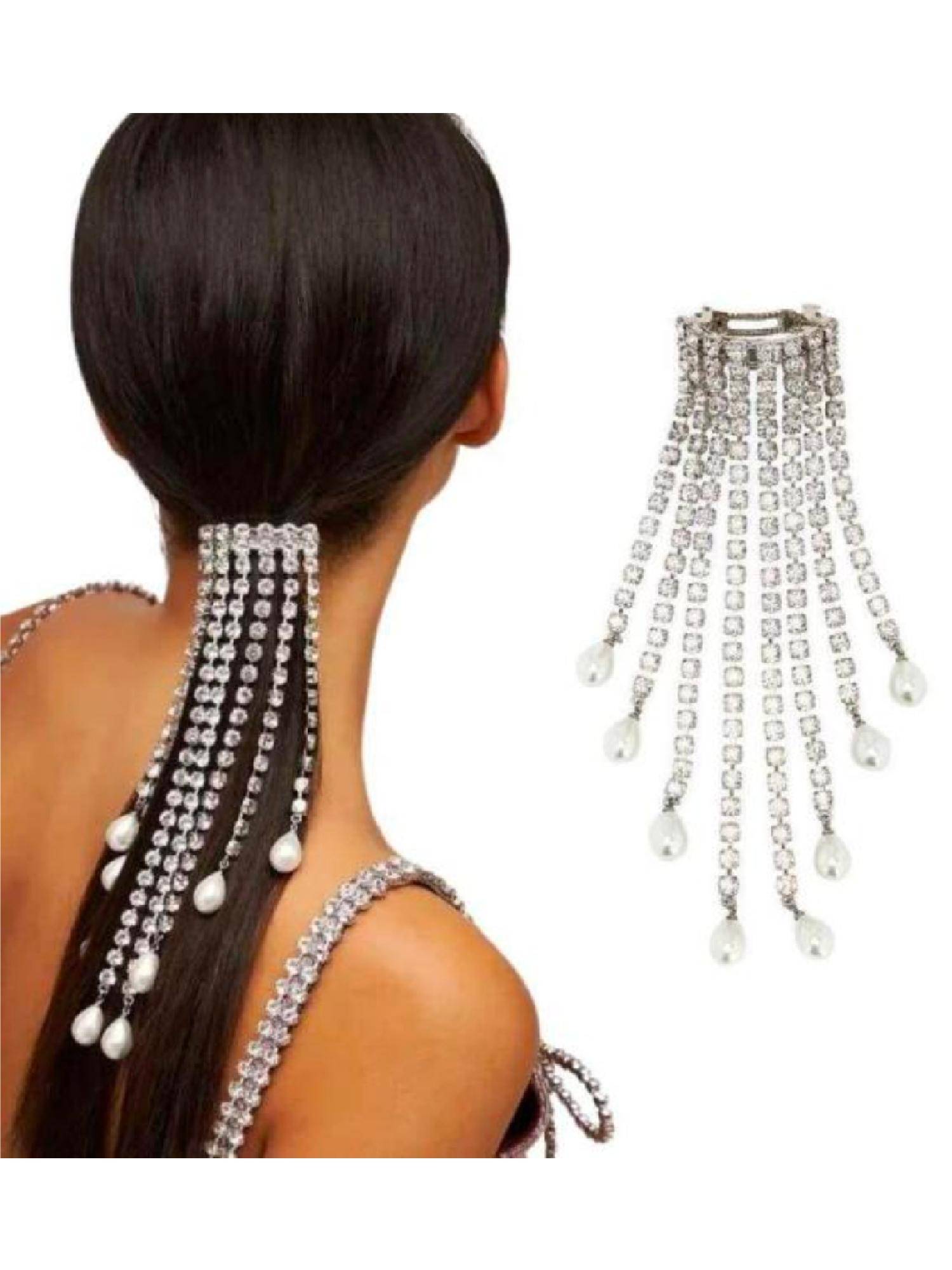 White Lies Crystal Rain Hair Clip