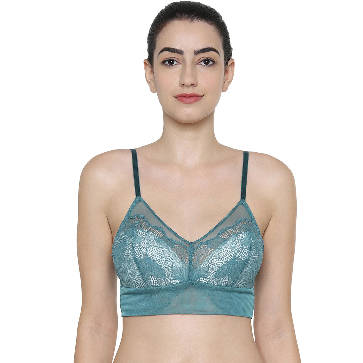 TRIUMPH LACE SPOTLIGHT Bra 10193916 WP Balcony Padded Green Size