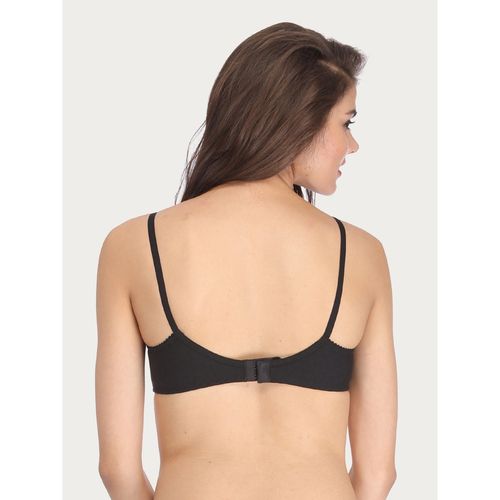 Buy Clovia Lace Solid Non-Padded Full Cup Wire Free Bridal Bra - Black (38B)  Online