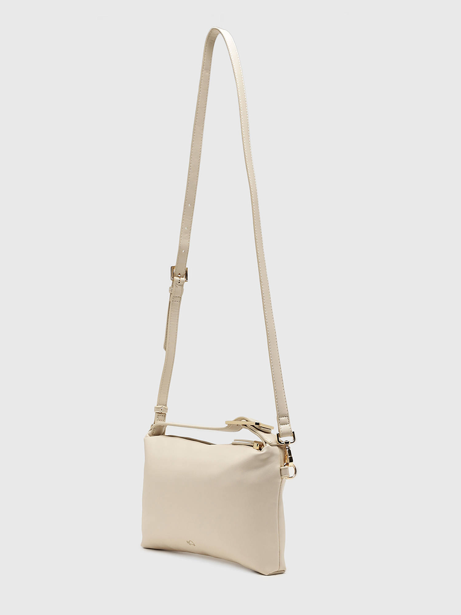 CARPISA Dafne Women Shoulder Sling Bag With Detachable Strap - Off White (S)