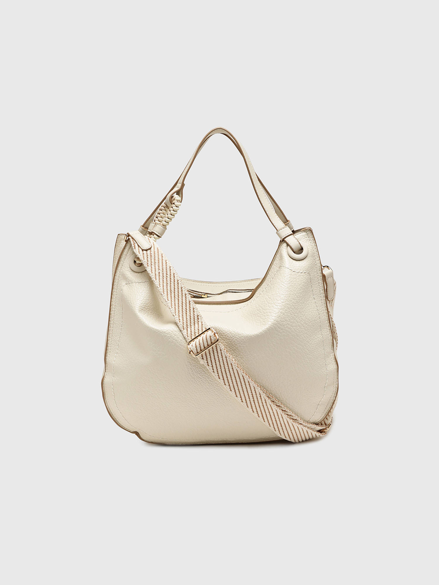 CARPISA Ginestra Women Handbag With Detachable Strap - Off White (L)
