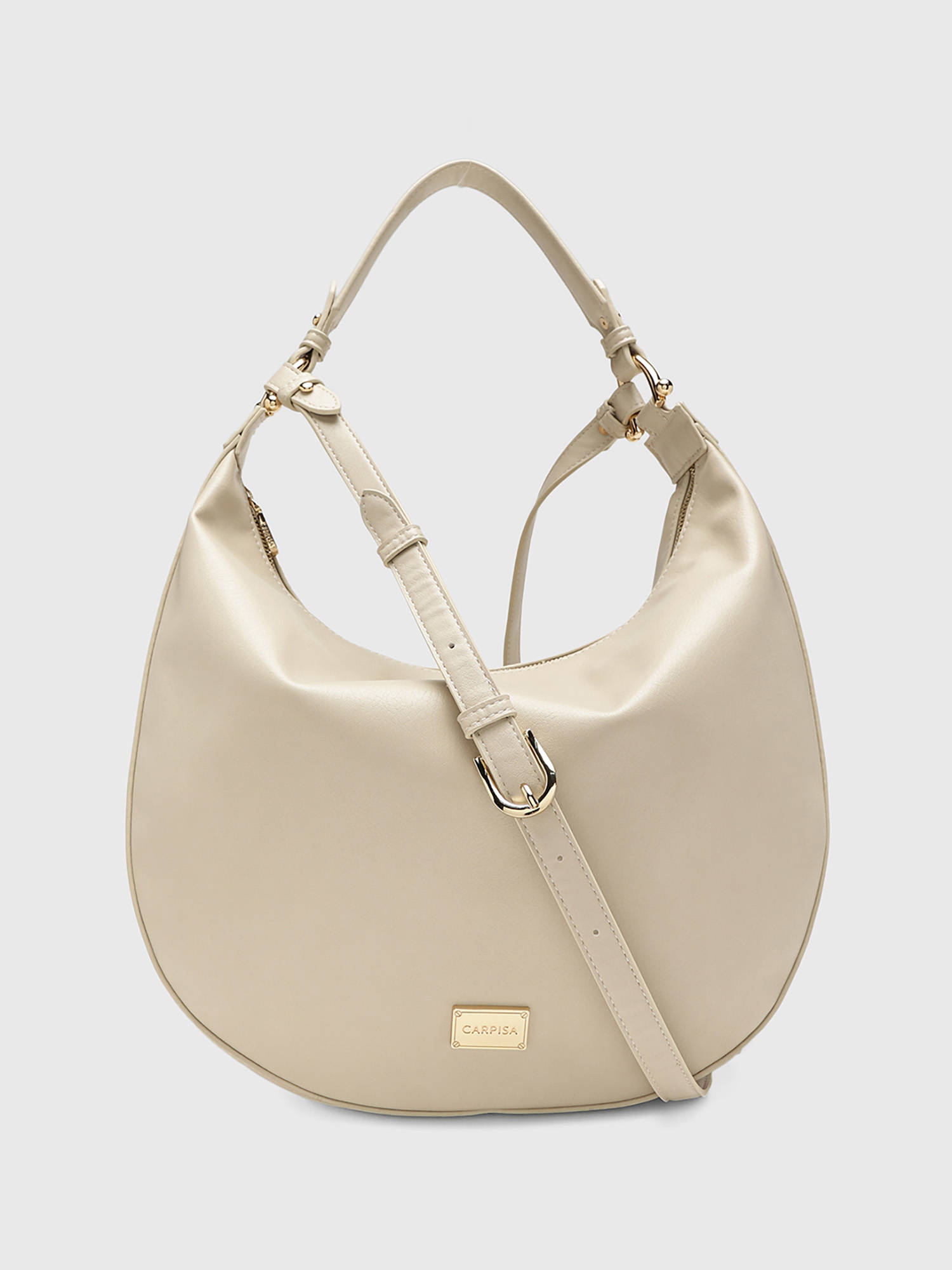 CARPISA Marie Women Sack Handbag With Detachable Strap - Cream (L)