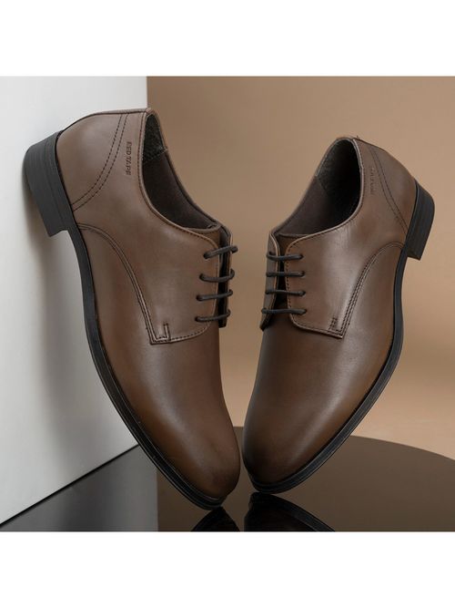 red tape brown dress shoes Red Tape woven leather lace up shoes in brown