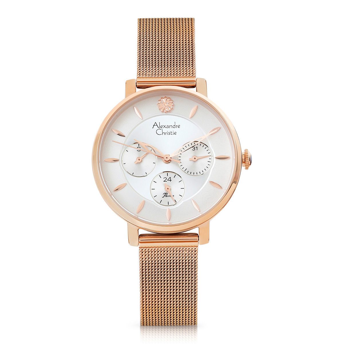 Buy Alexandre Christie Ladies Multi Function Rose Gold Watch 2959BFBRGSL M Online