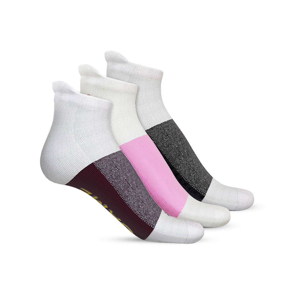 TalkingSox Mild Compression Ankle Socks For Men and Women (Pack of 3)