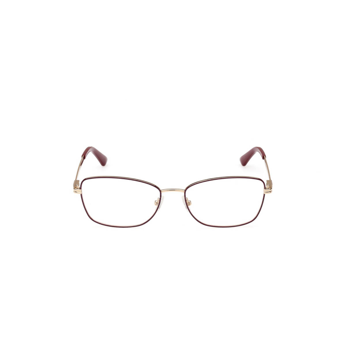 Guess Eyewear for Women with Shiny Light Gold-Burgundy Alloy Metal Frame (54)