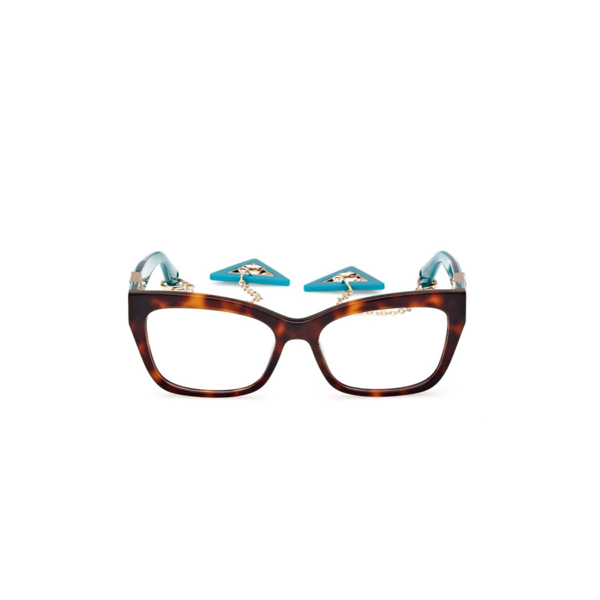 Guess Eyewear for Women with Shiny Brown Demi Acetate Frame (54)