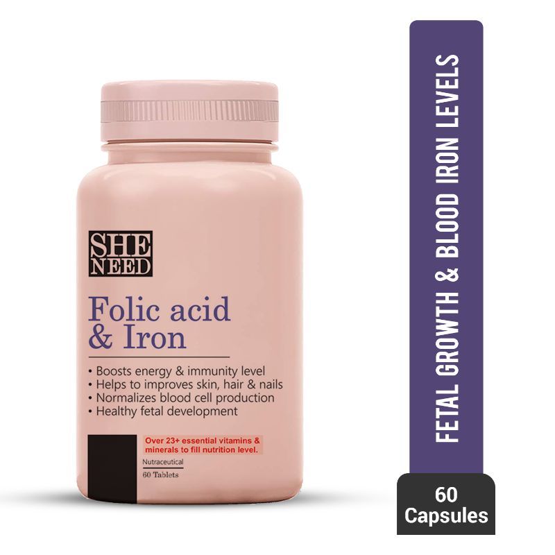 Sheneed Folic Acid & Iron Supplement for Pregnancy, Energy, Hair, Fetal  Growth & Blood Iron Levels: Buy Sheneed Folic Acid & Iron Supplement for  Pregnancy, Energy, Hair, Fetal Growth & Blood Iron