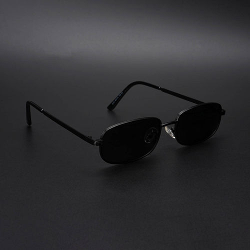 Buy Voyage Unisex Black Lens Black Frame Rectangle Sunglasses
