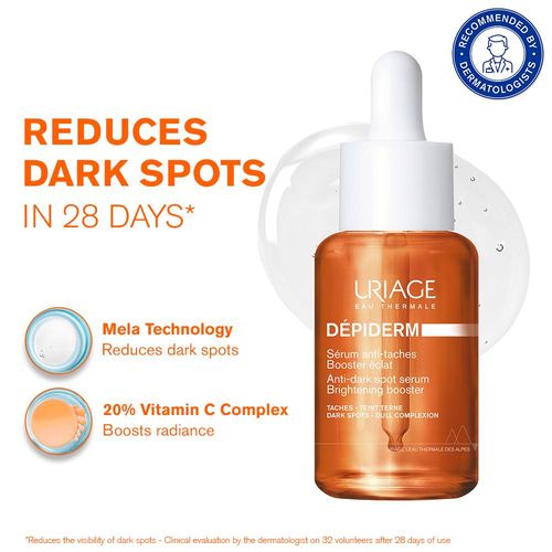 Uriage Depiderm 20% Vitamin C Anti-Dark Spot Serum Reduces Hyperpigmentation, Melasma & Dark Spots
