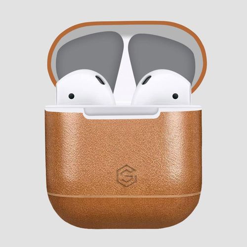 Gripp Genuine Leather Carrying Case For AirPods (Camel)