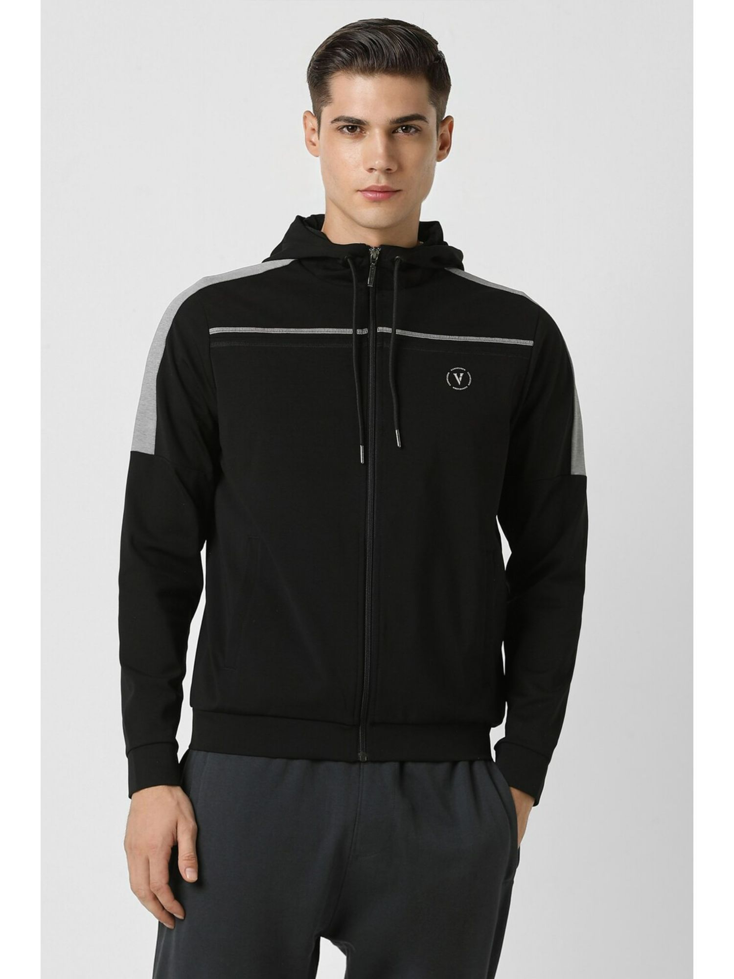 Van heusen black jacket hotsell