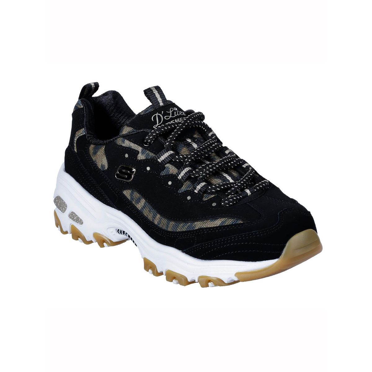SKECHERS D'LITES QUICK LEOPARD Black Casual shoes: Buy SKECHERS D'LITES QUICK LEOPARD Black Casual shoes at Best Price in India | Nykaa