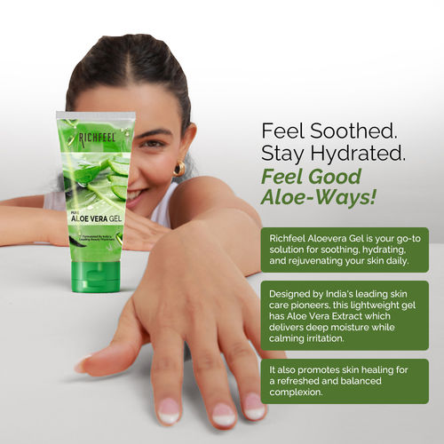 Buy Richfeel Pure Aloe Vera Gel for Face, Skin & Hair , Ultimate Glow Gel  for Men & Women Online