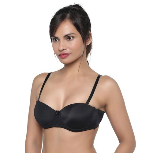 Buy Miorre Padded Push-up Bra With Detachable Straps - Black (34B