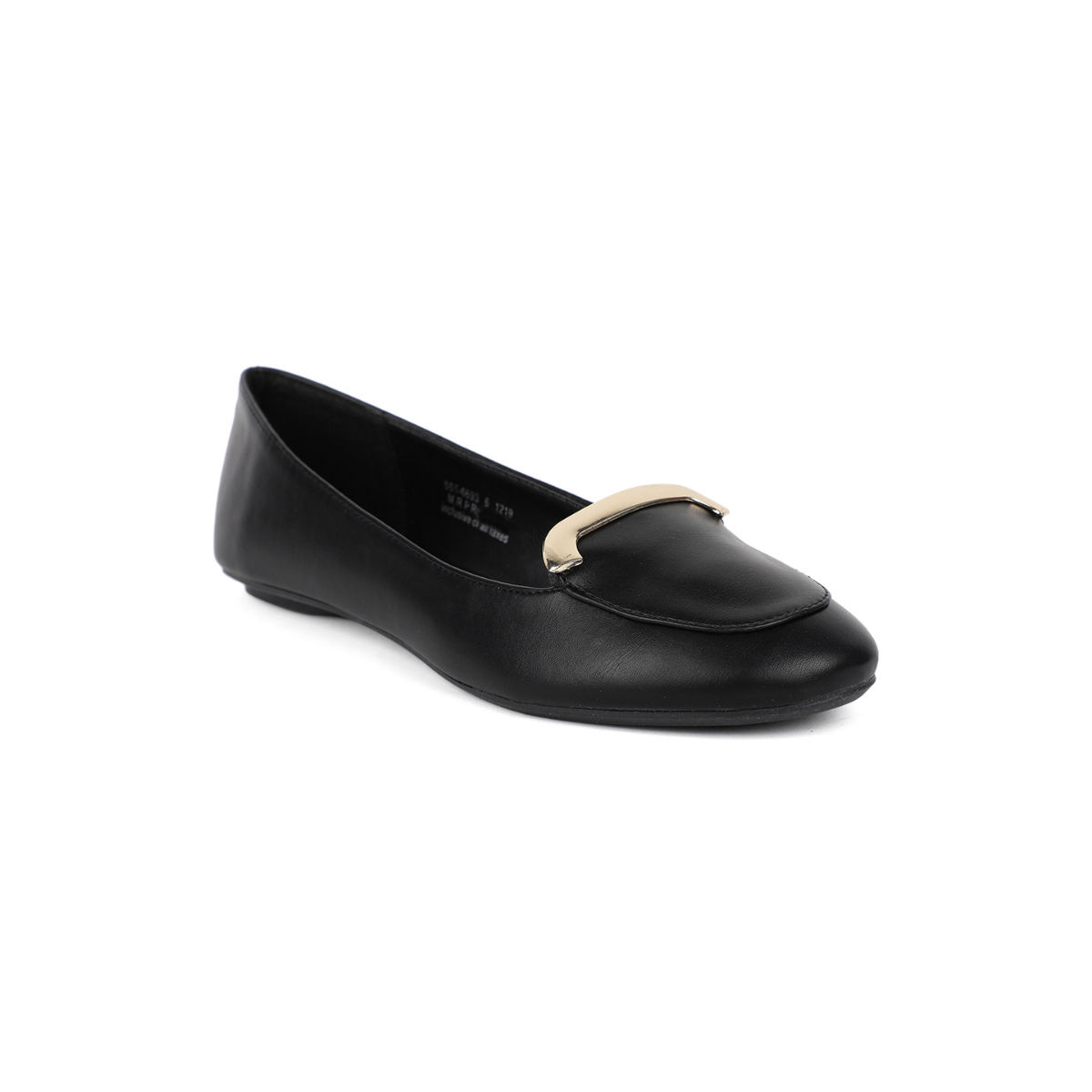 Buy Bata Solid Black Ballerina Online