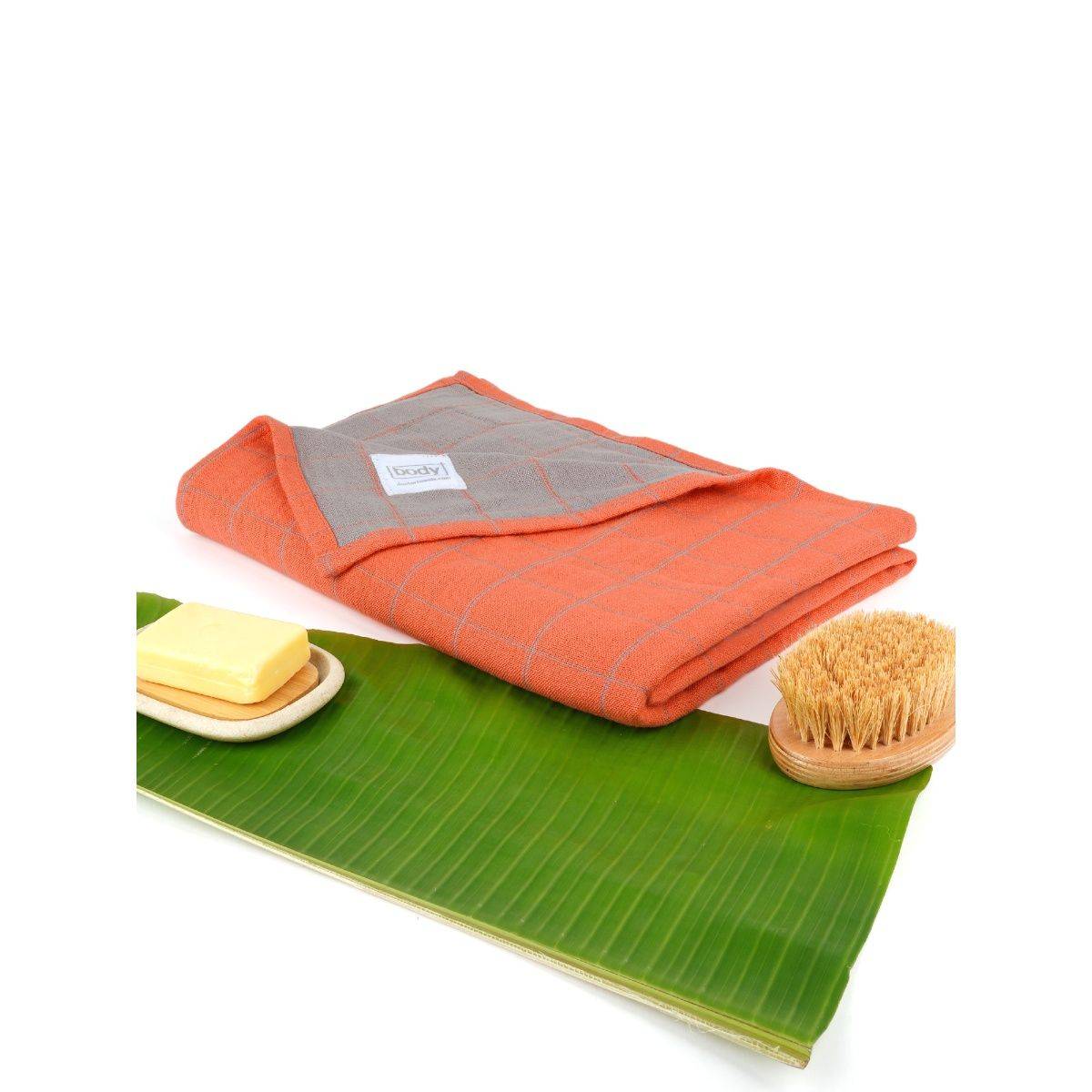 Doctor Towels Banana Double Cloth Bath Towel Rustic Orange (M)