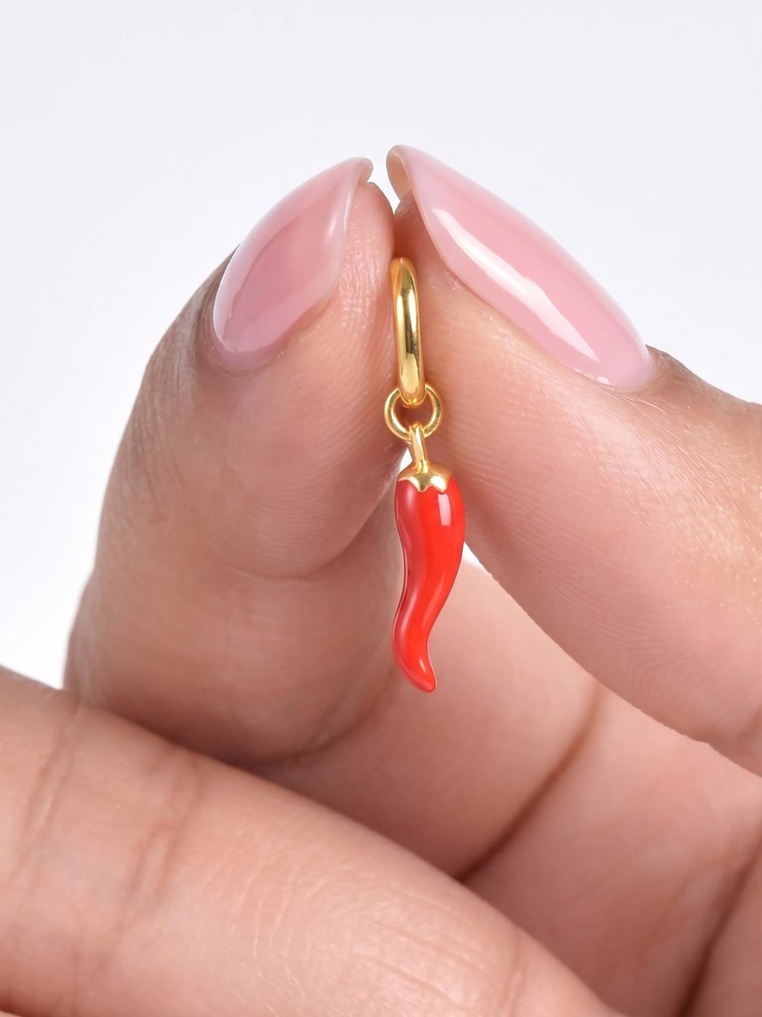 Nishani 925 Silver Red Chilli Charm