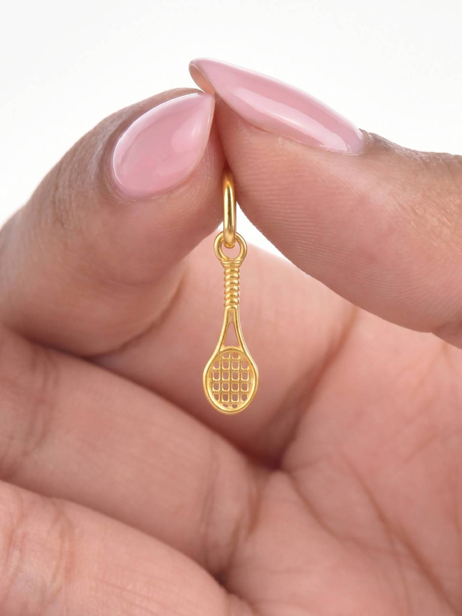 Nishani 925 Silver Racket Charm