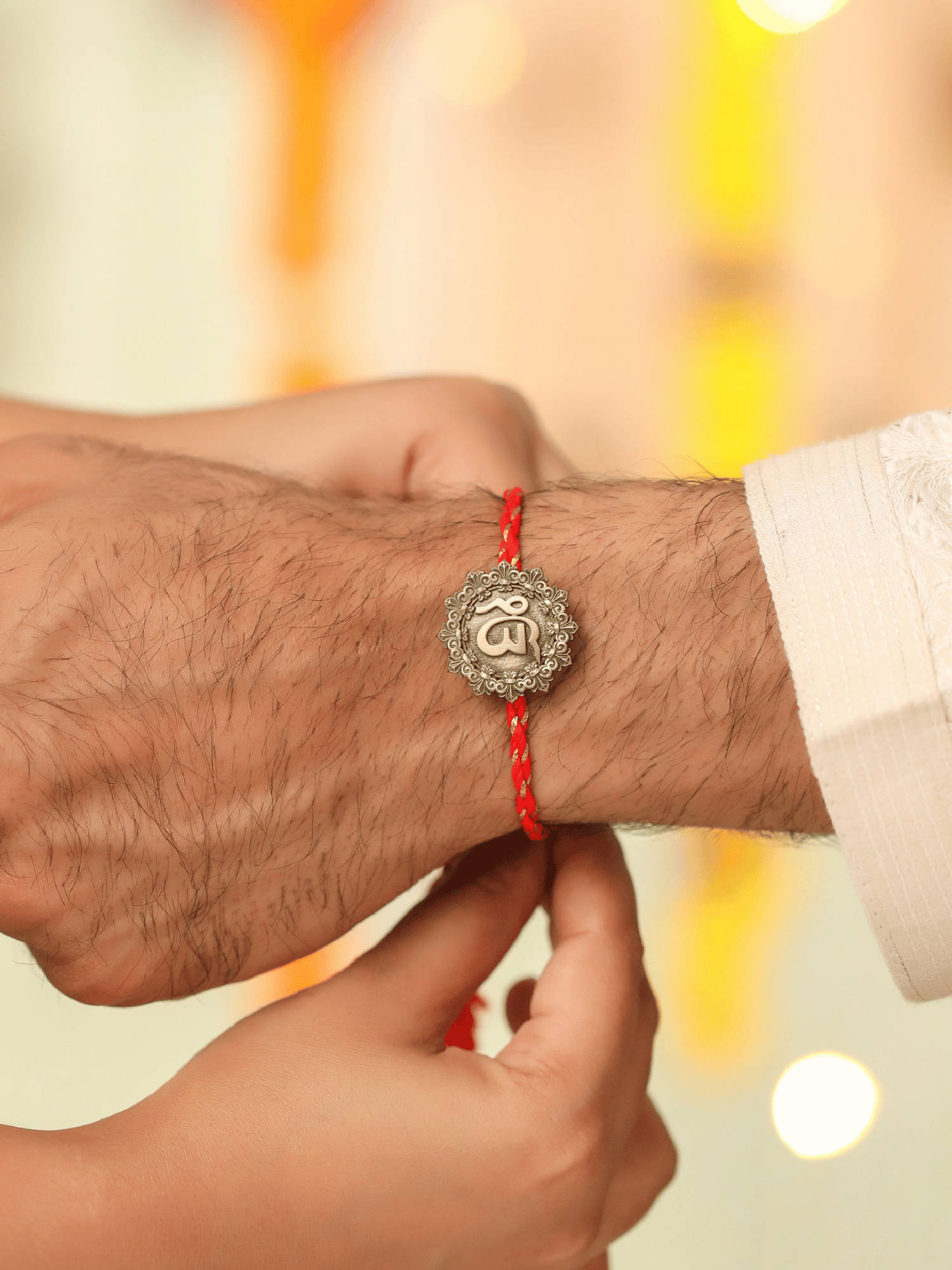 Cosa Nostraa Ik Onkar Motif Premium Designer Thread Rakhi