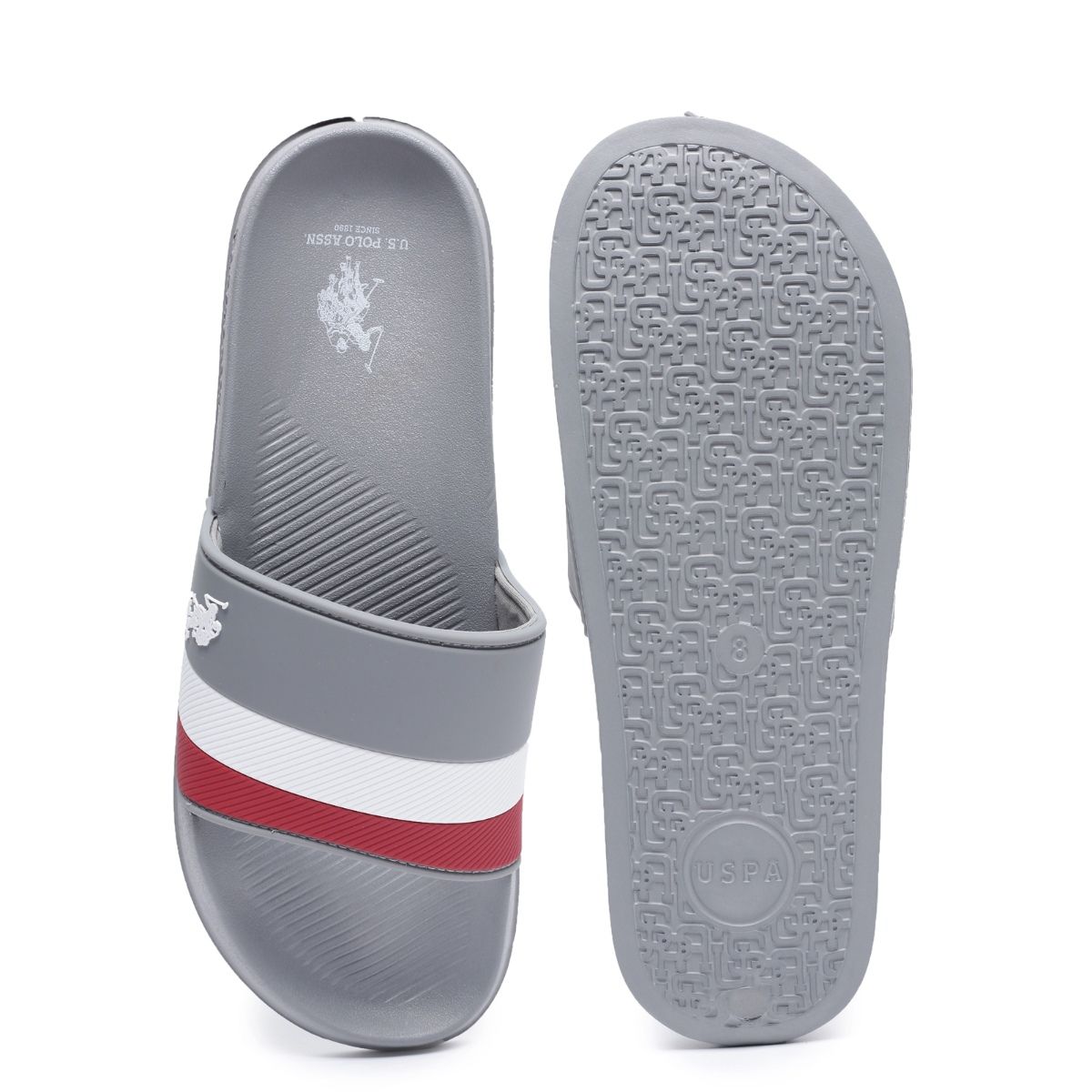 Mens discount grey sliders