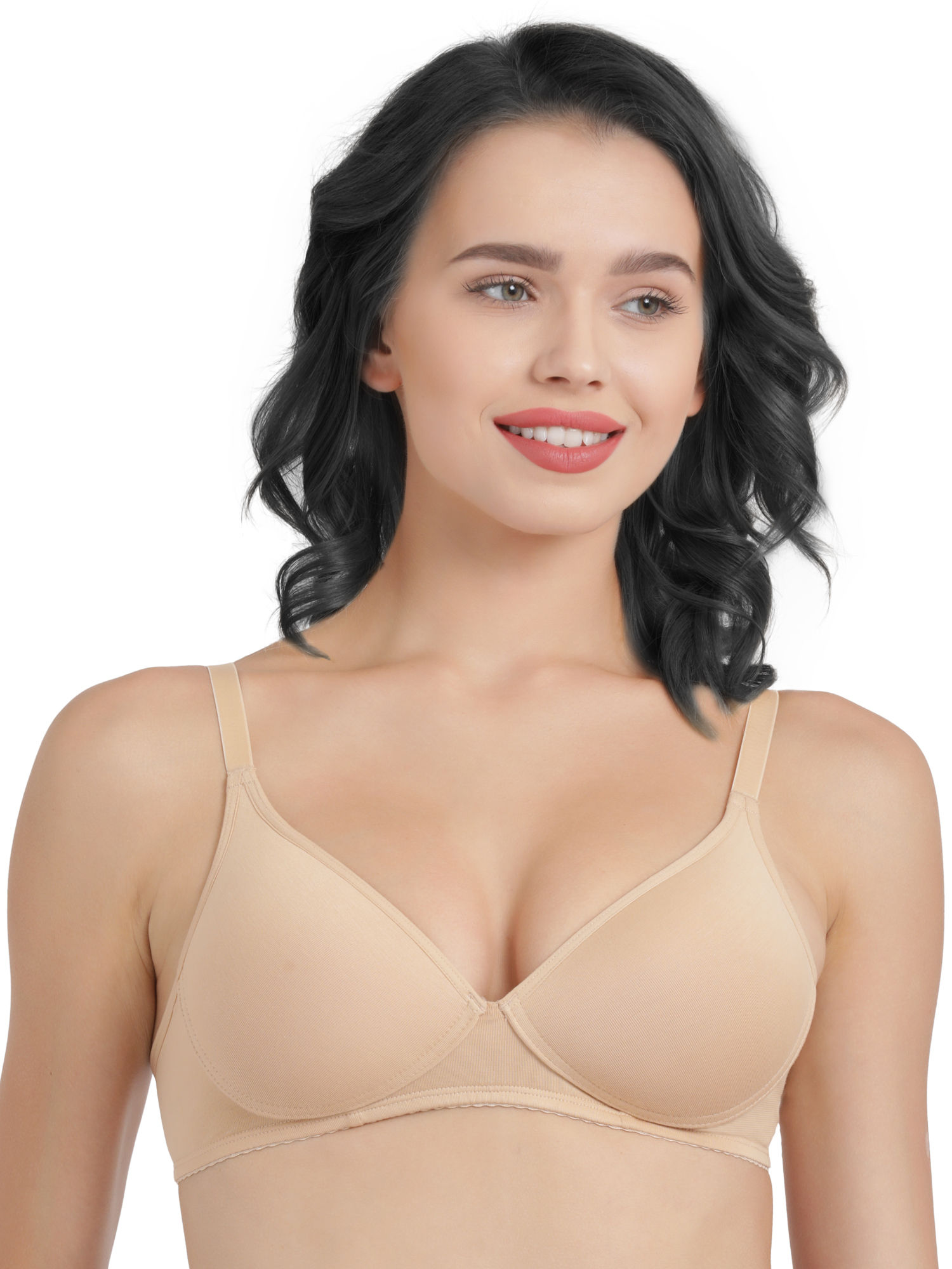 Buy Enamor A039 Perfect Coverage T-Shirt Bra Supima Cotton Padded Wirefree  Medium Coverage - Black (36D) Online